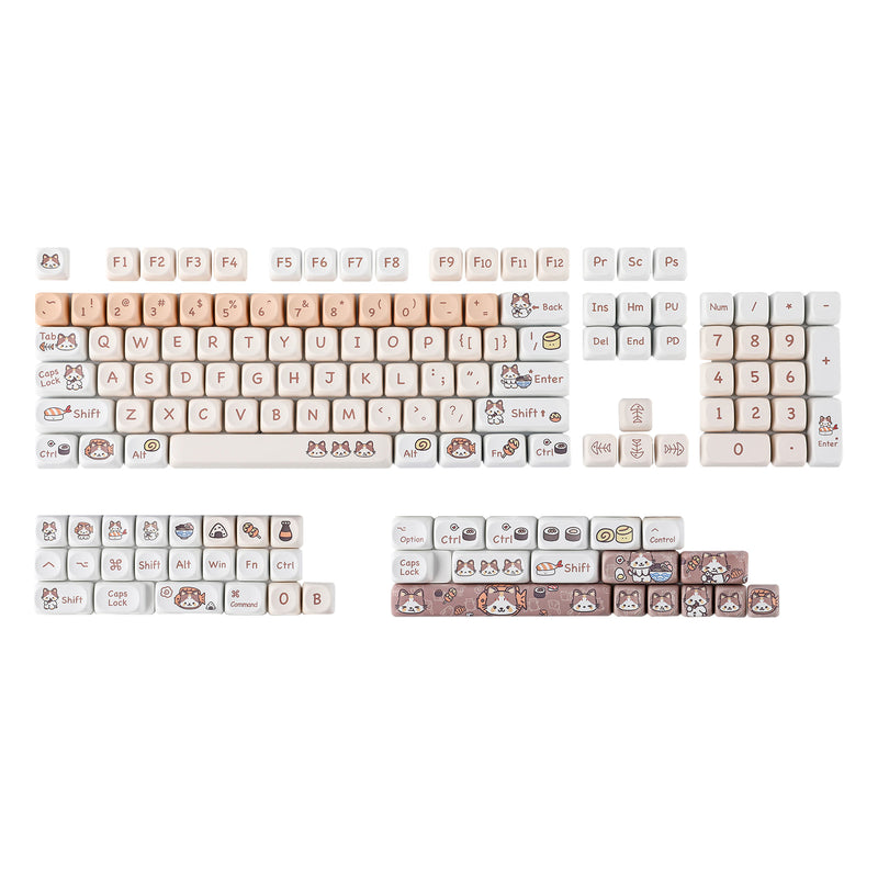 Meow Sushi keycaps Set