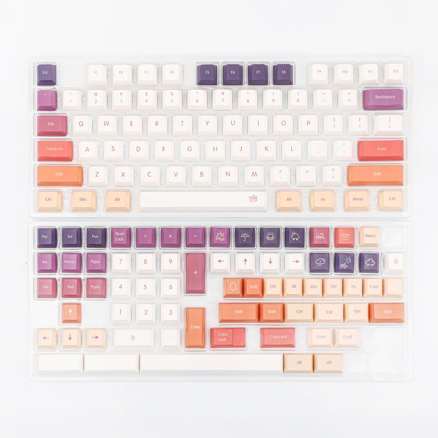EPOMAKER Mist Clouds Keycap Set — detail close-up