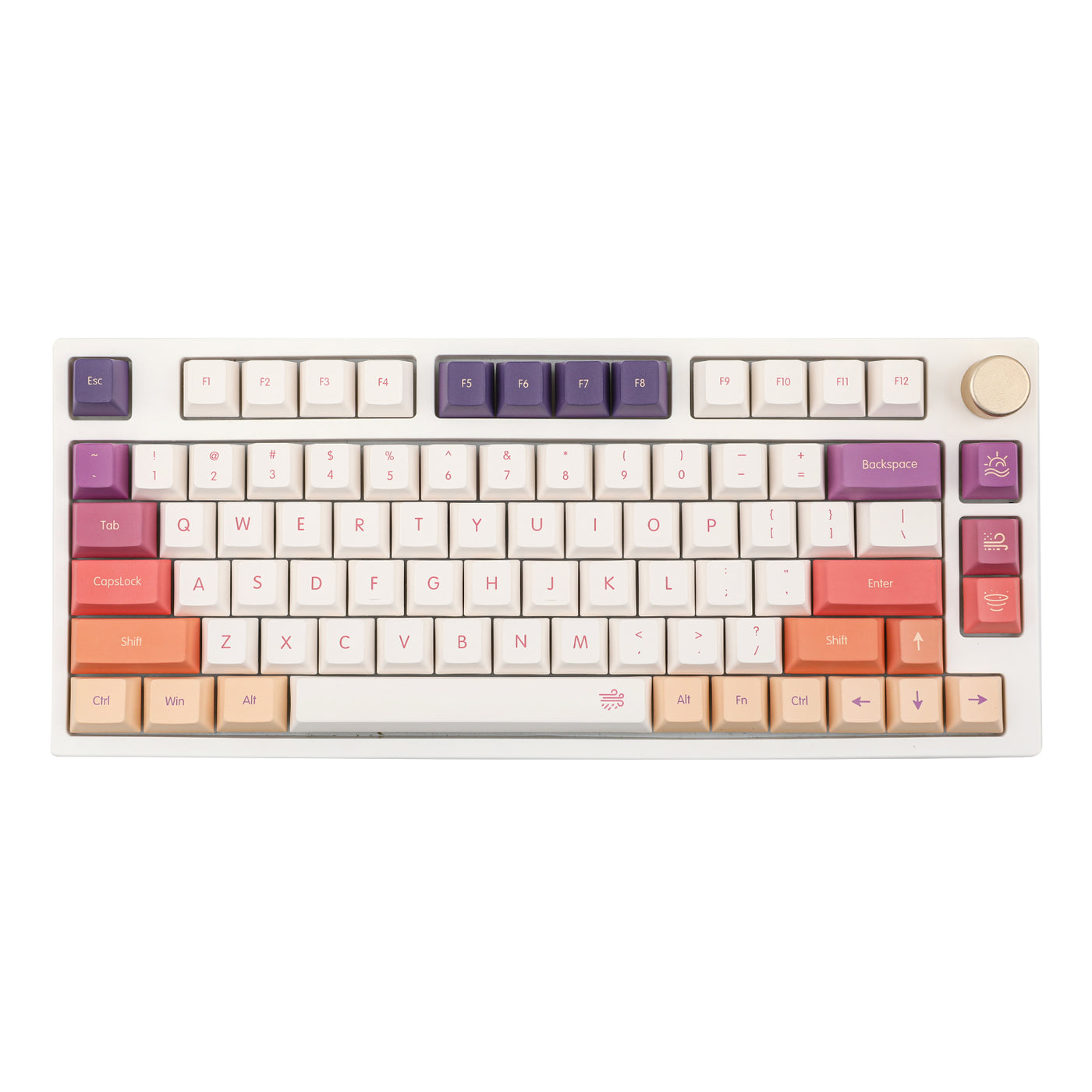 EPOMAKER Mist Clouds Keycap Set — angled product view