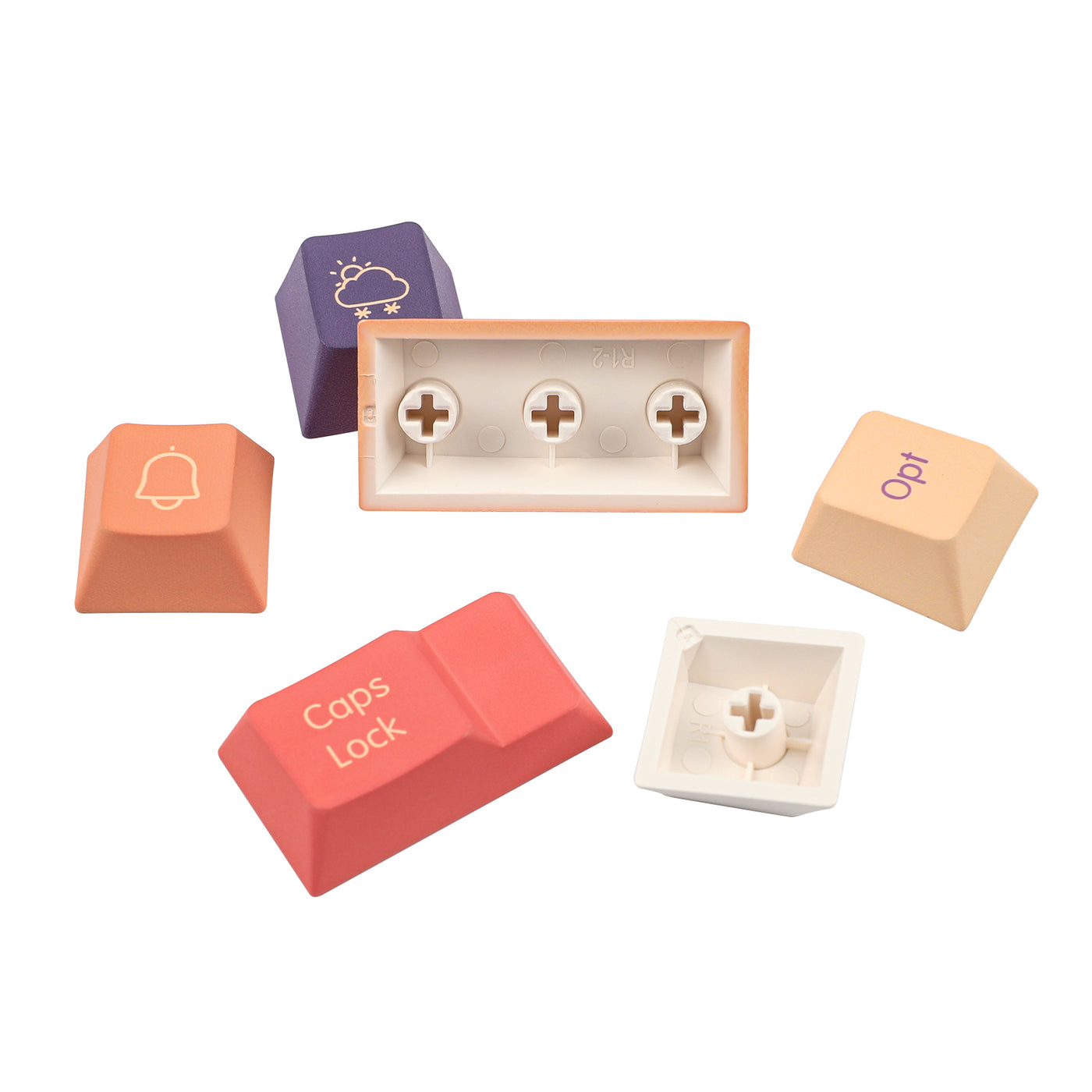 EPOMAKER Mist Clouds Keycap Set — side profile view