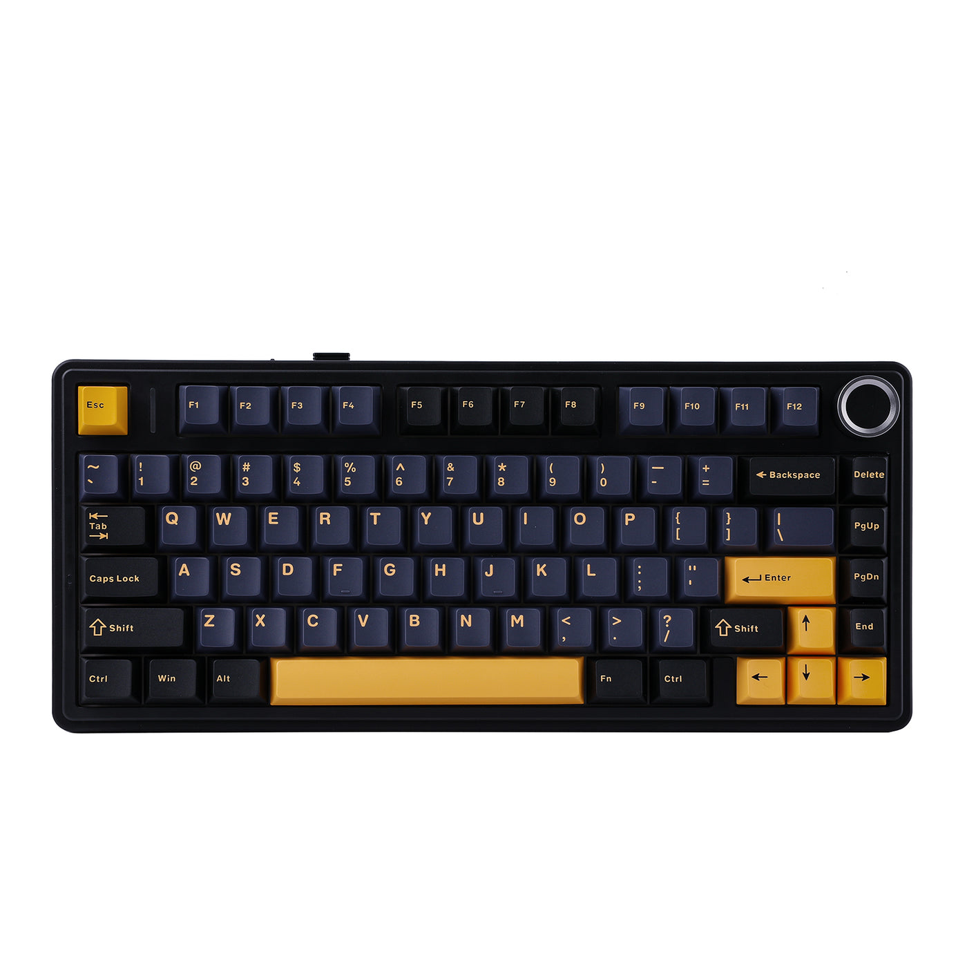 EPOMAKER X AULA F75 (LEOBOG Reaper Switch) + Epomaker Zebra Switch Set Bundle — side profile view