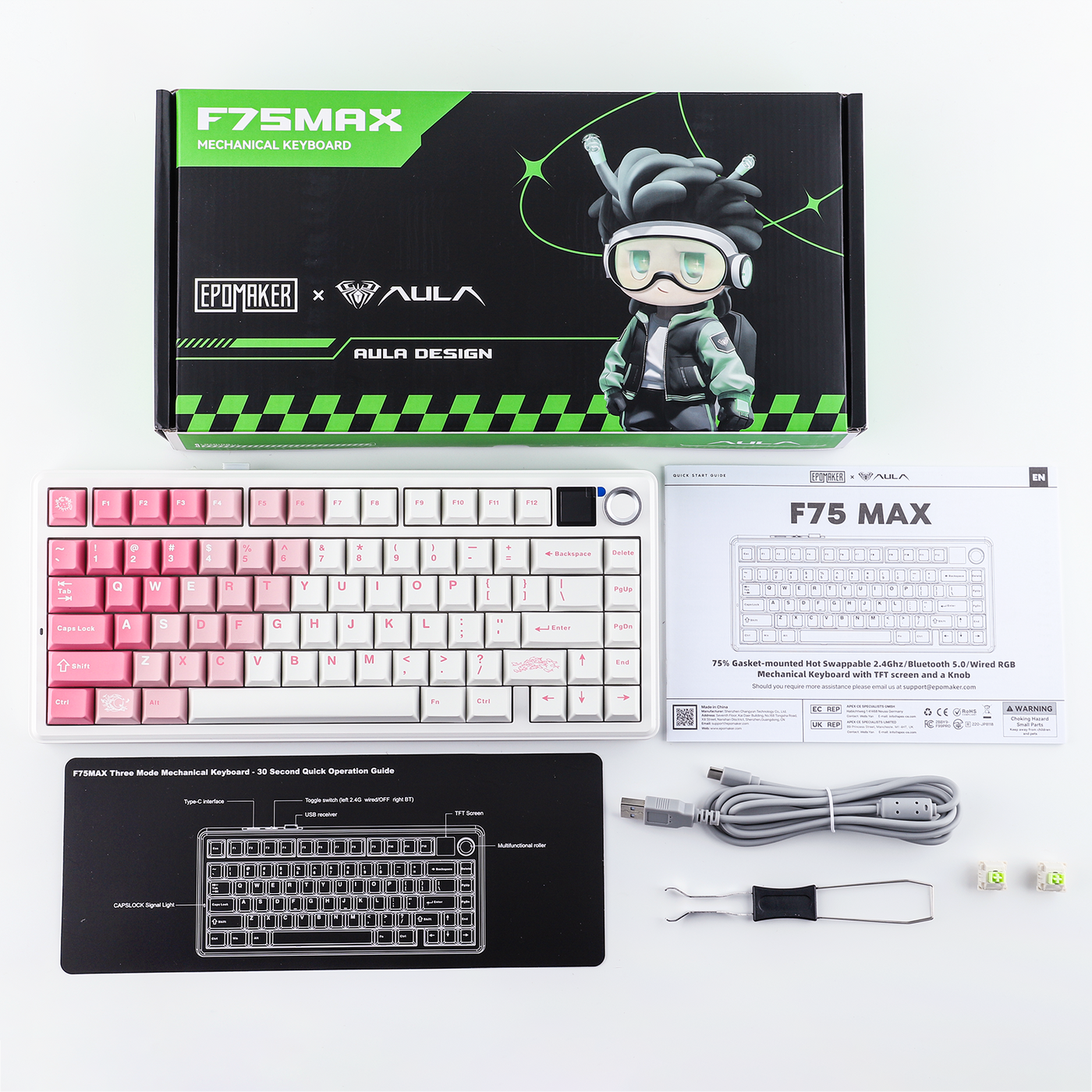 EPOMAKER X AULA F75 Max 75% Tri-Mode Mechanical Keyboard - view 39