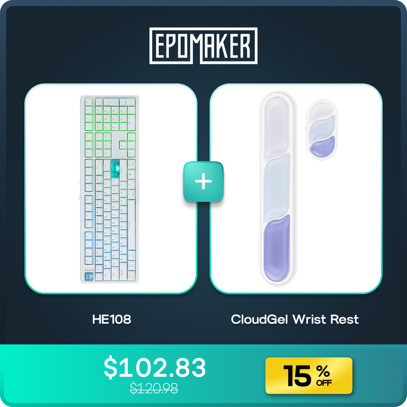 HE108 + CloudGel Wrist Rest Bundle