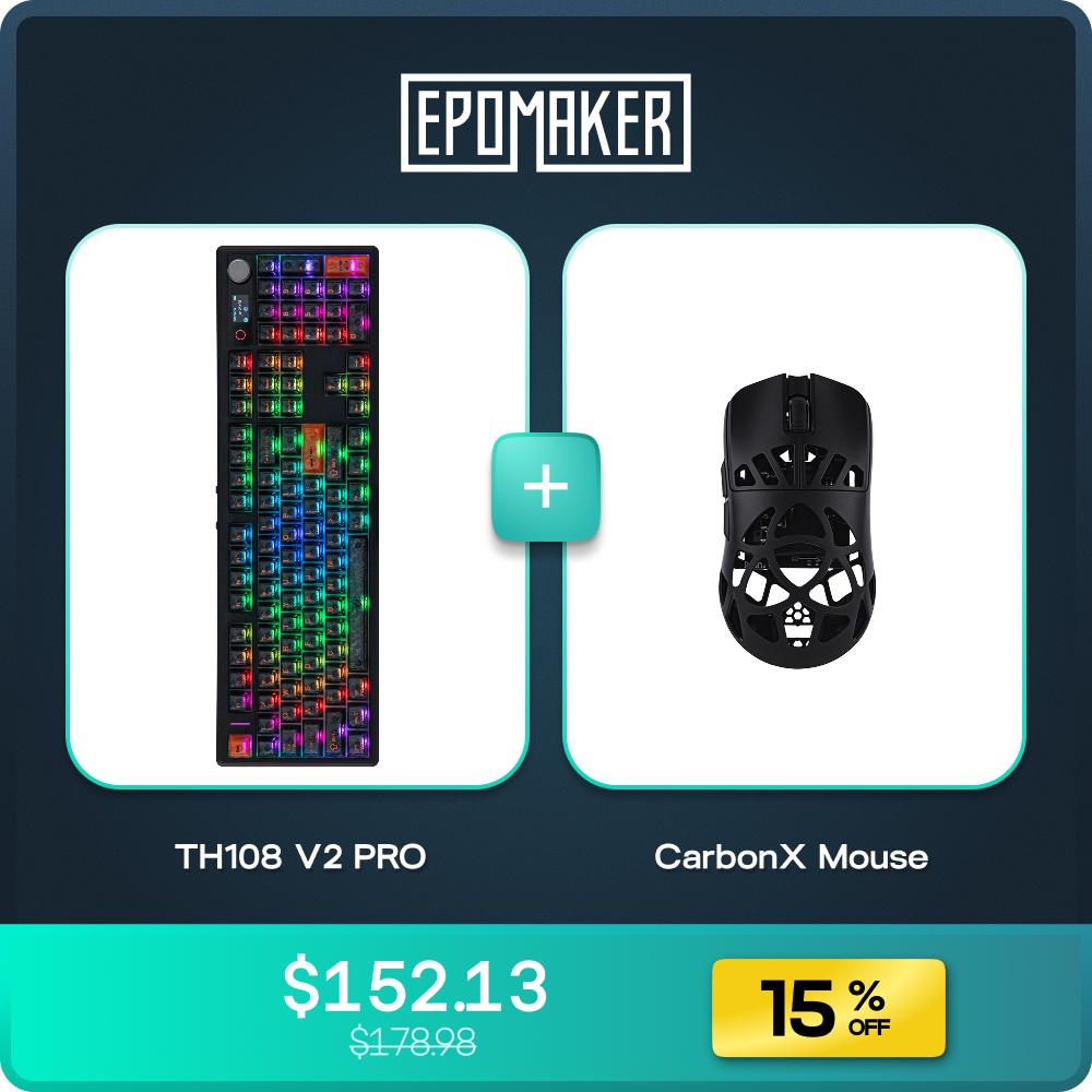 EPOMAKER TH108 V2 PRO + CarbonX Mouse Bundle