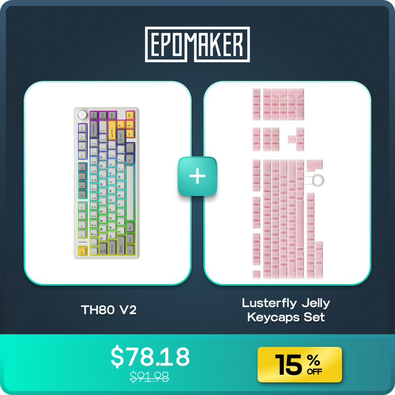 TH80 V2 + Lusterfly Jelly Keycaps Set Bundle