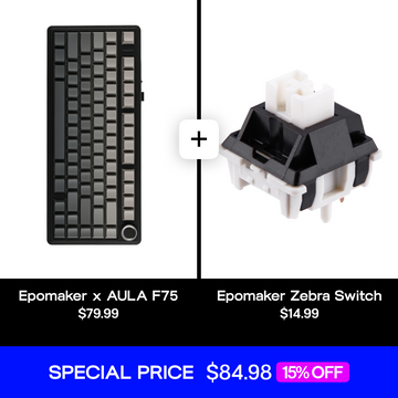EPOMAKER X AULA F75 (LEOBOG Reaper Switch) + Epomaker Zebra Switch Set Bundle — product hero shot