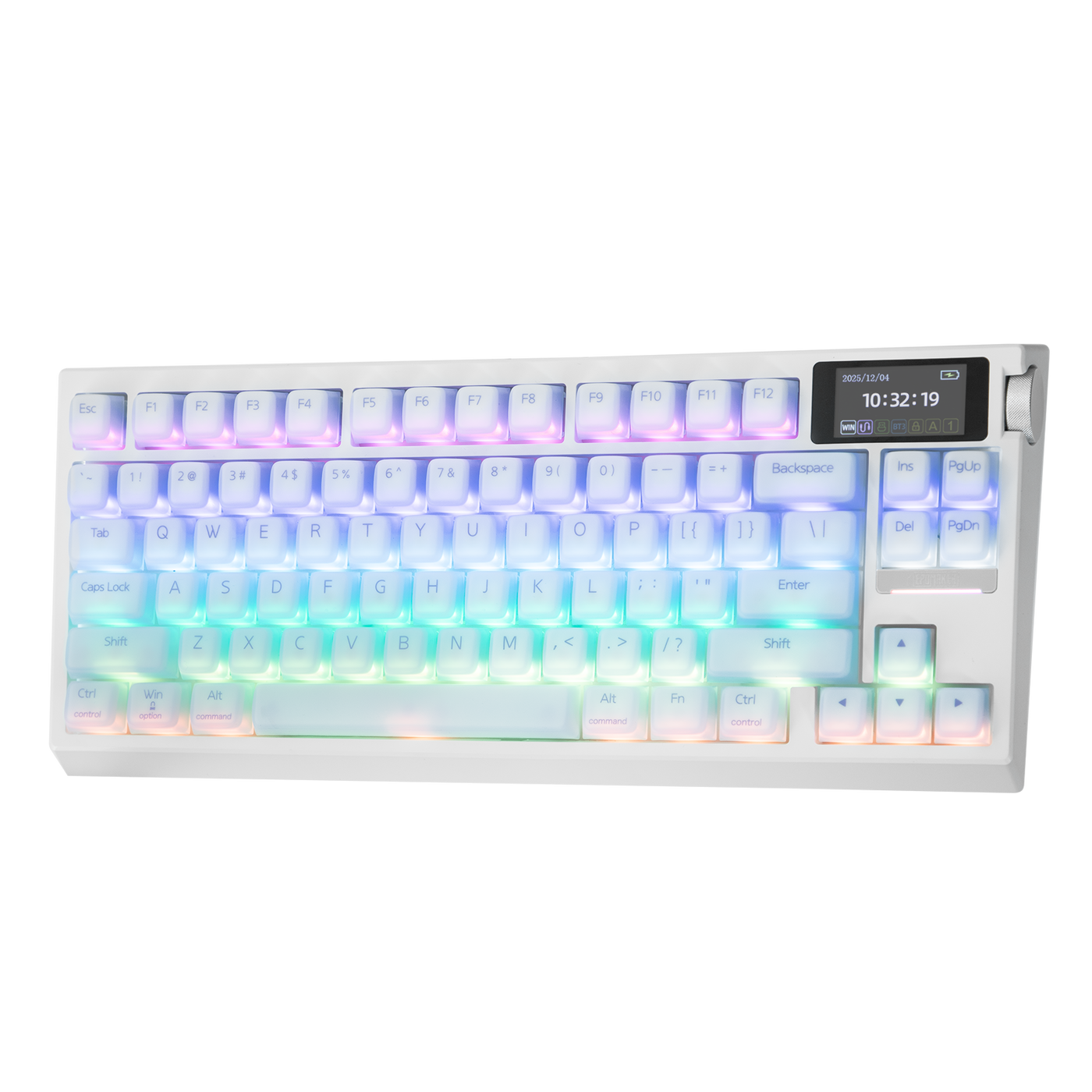 EPOMAKER G84 PRO top-down RGB illumination through keycaps and side strip