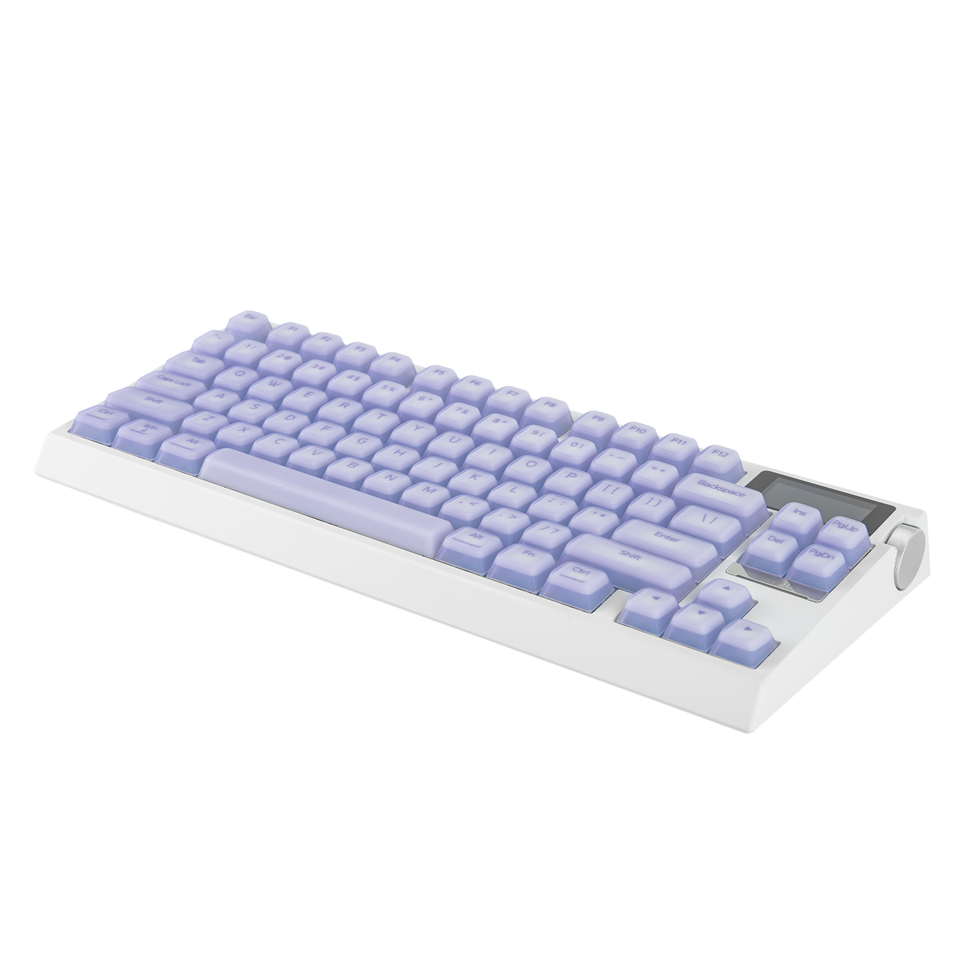 EPOMAKER G84 PRO lavender colorway angled front view