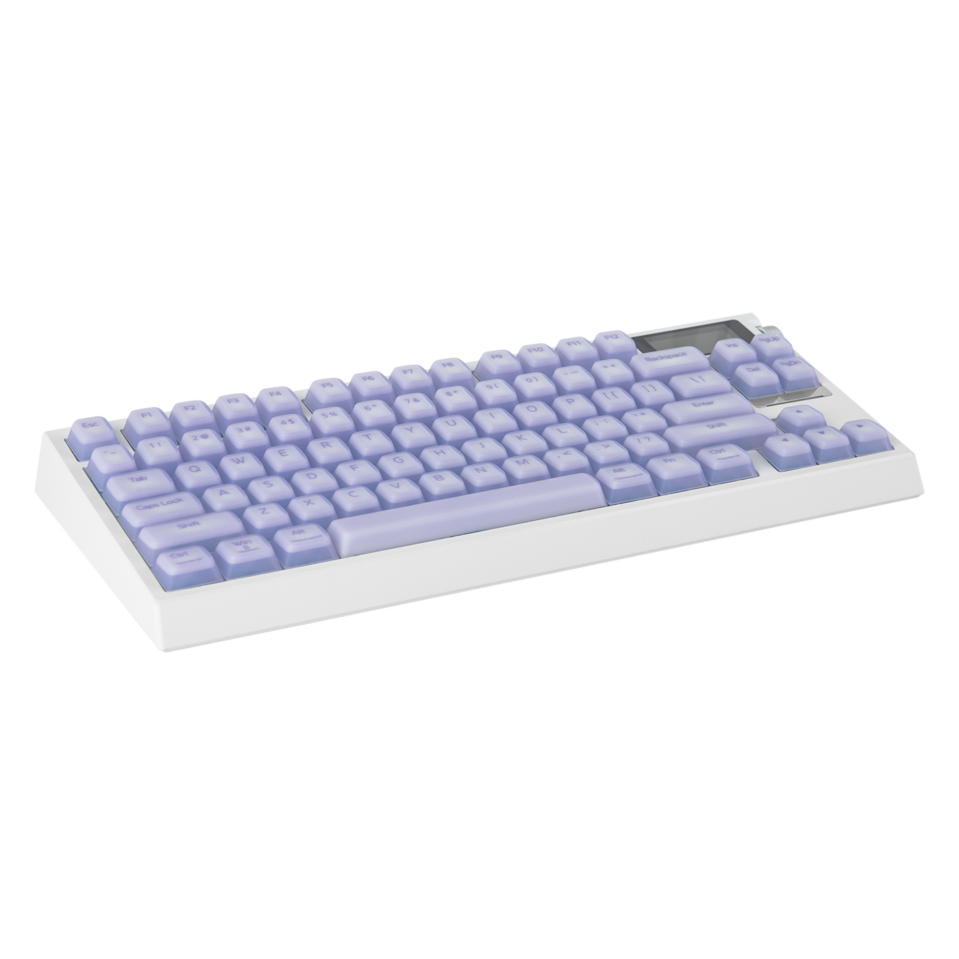 EPOMAKER G84 PRO lavender colorway angled back view