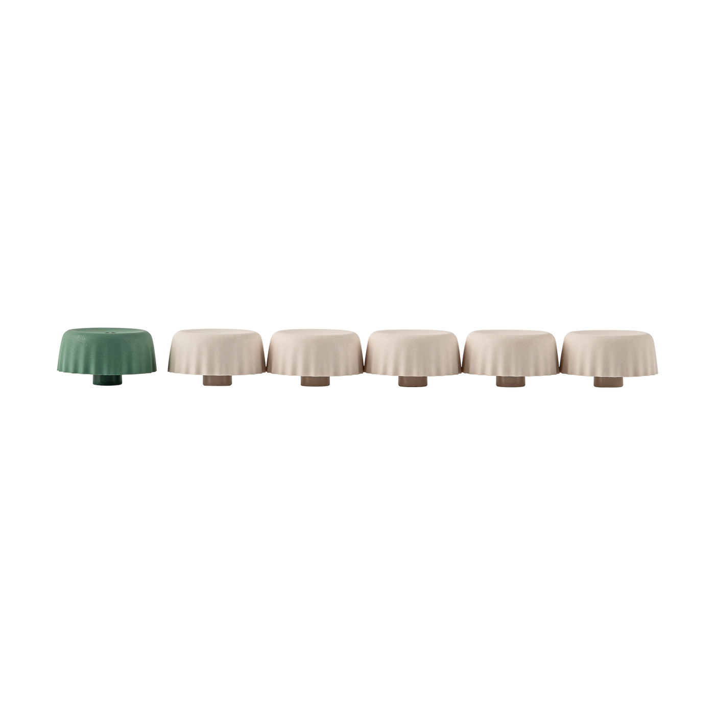 EPOMAKER Glyph cream and green round retro keycap samples