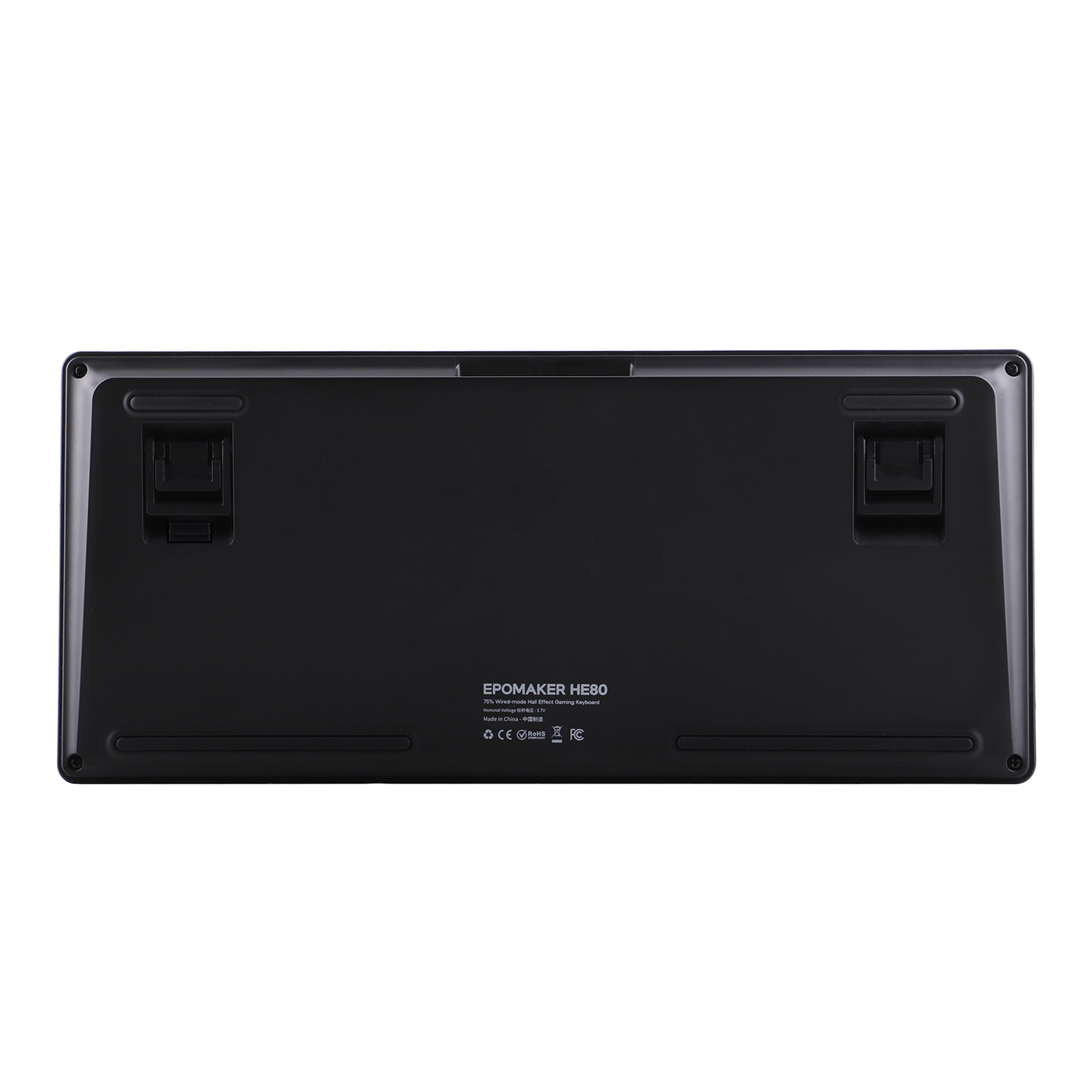 EPOMAKER HE80 Black underside view with product label