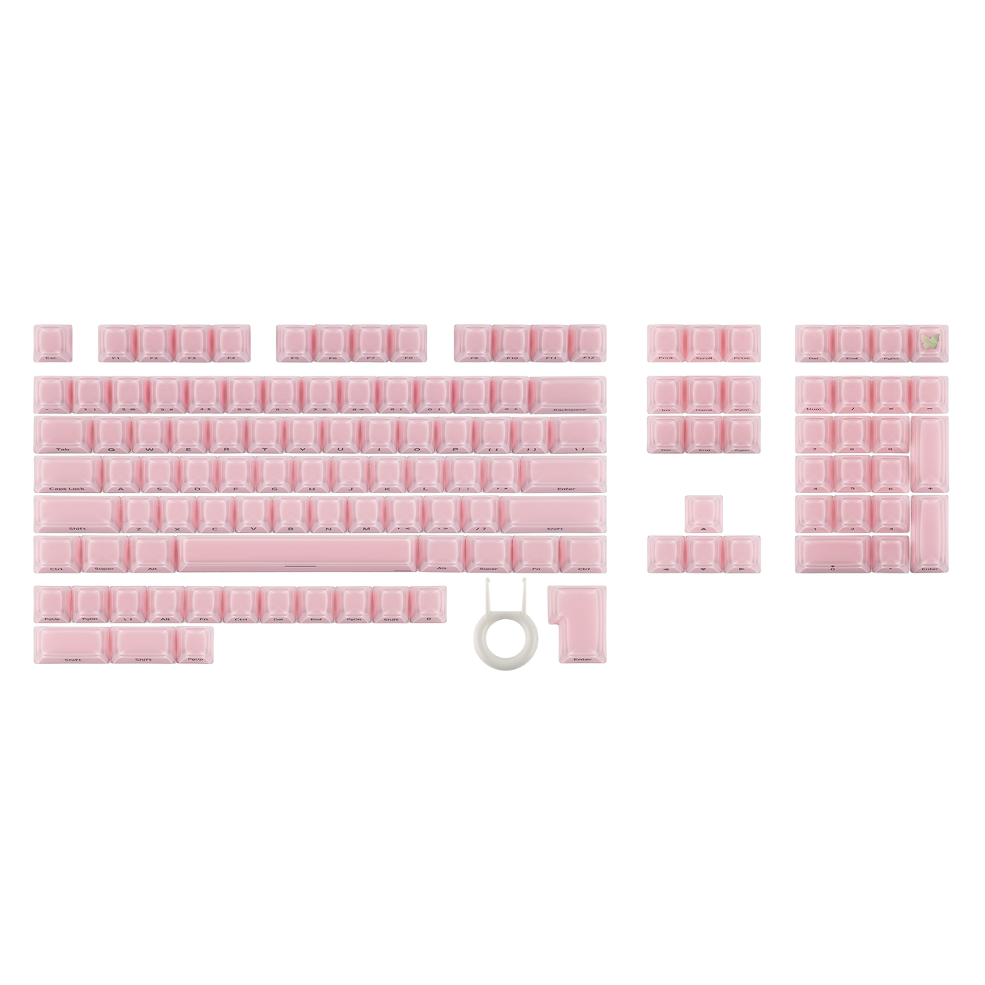 RT100 PRO + Lusterfly Jelly Keycaps Set Bundle — angled product view