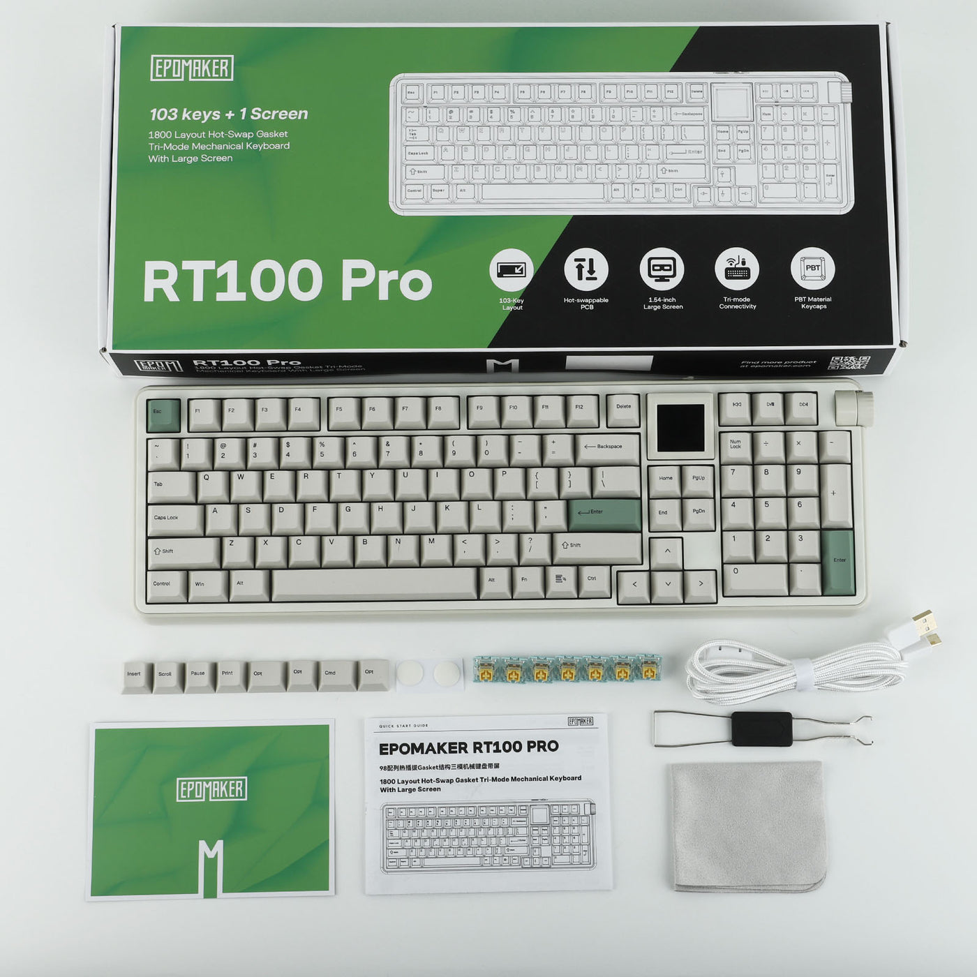 EPOMAKER RT100 PRO — packaging and accessories