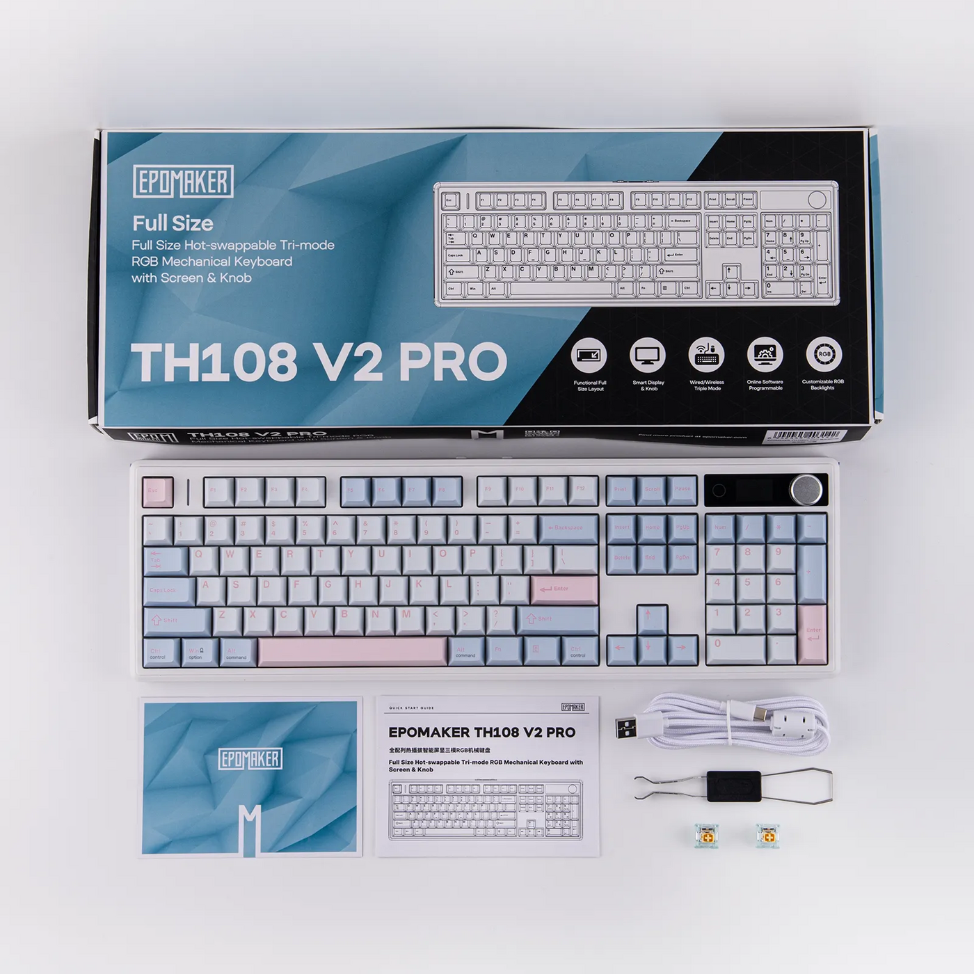 EPOMAKER TH108 V2 PRO — packaging and accessories