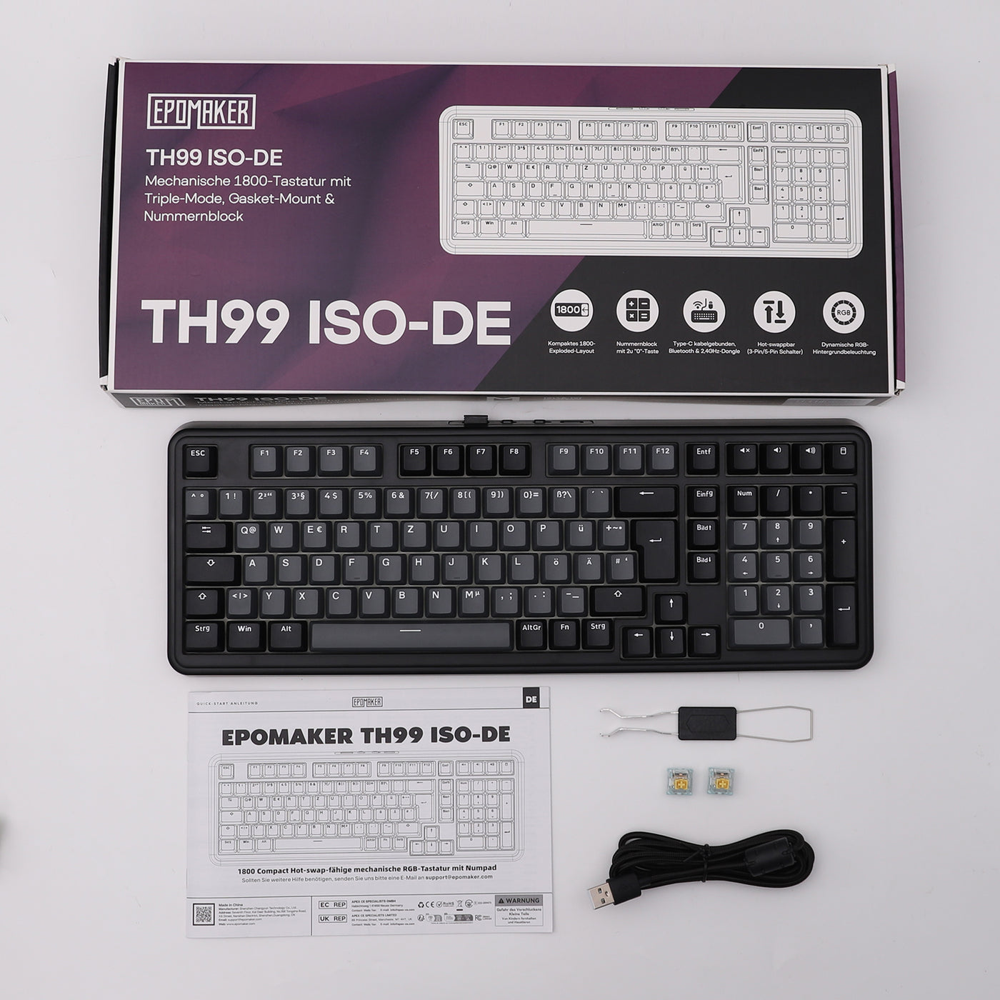 EPOMAKER TH99 — packaging and accessories
