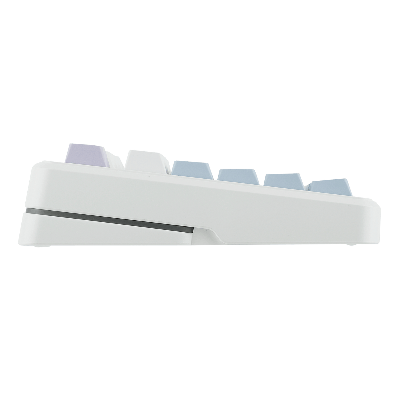 EPOMAKER TH99 PRO side view of White Blue keyboard chassis