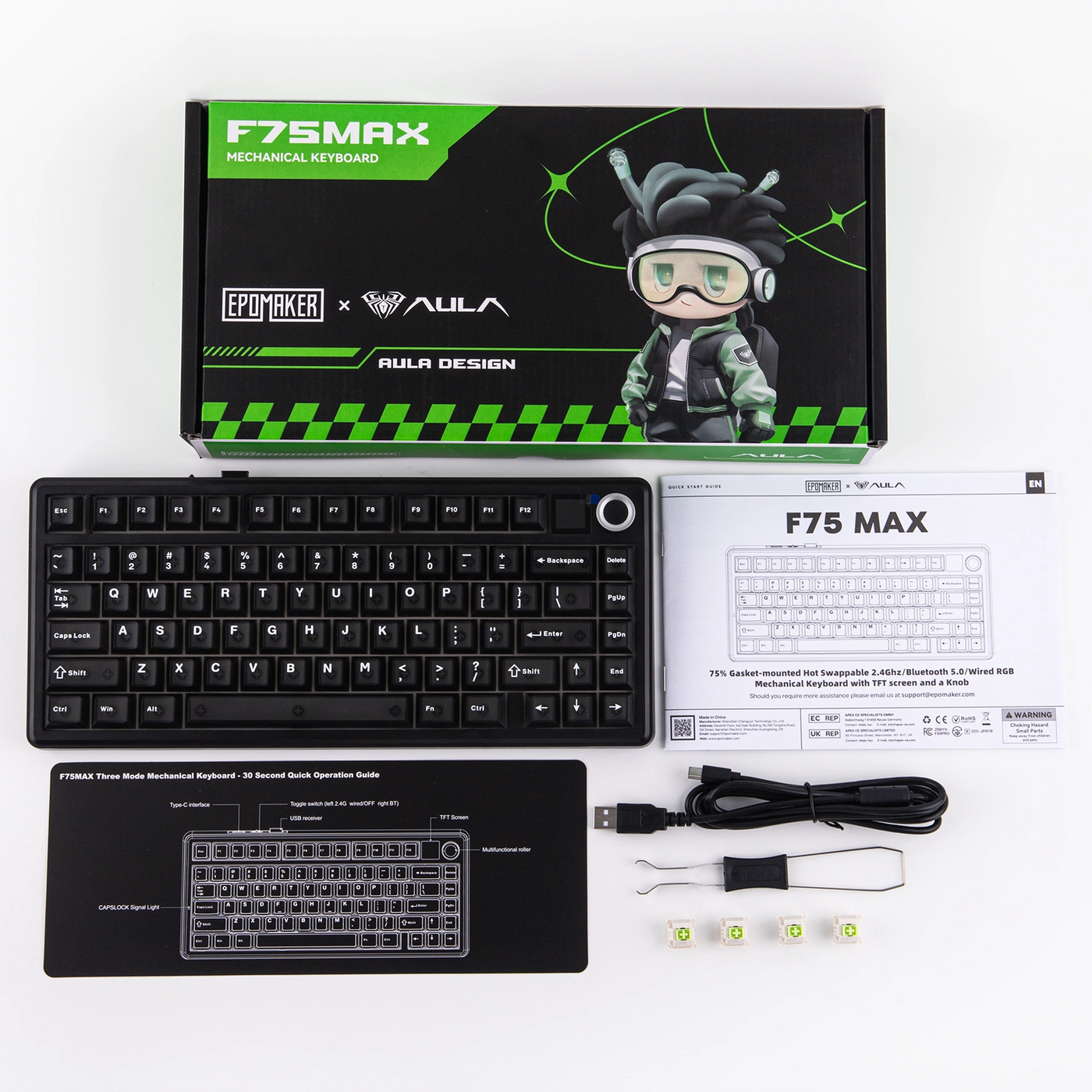 EPOMAKER X AULA F75 Max 75% Tri-Mode Mechanical Keyboard - view 60