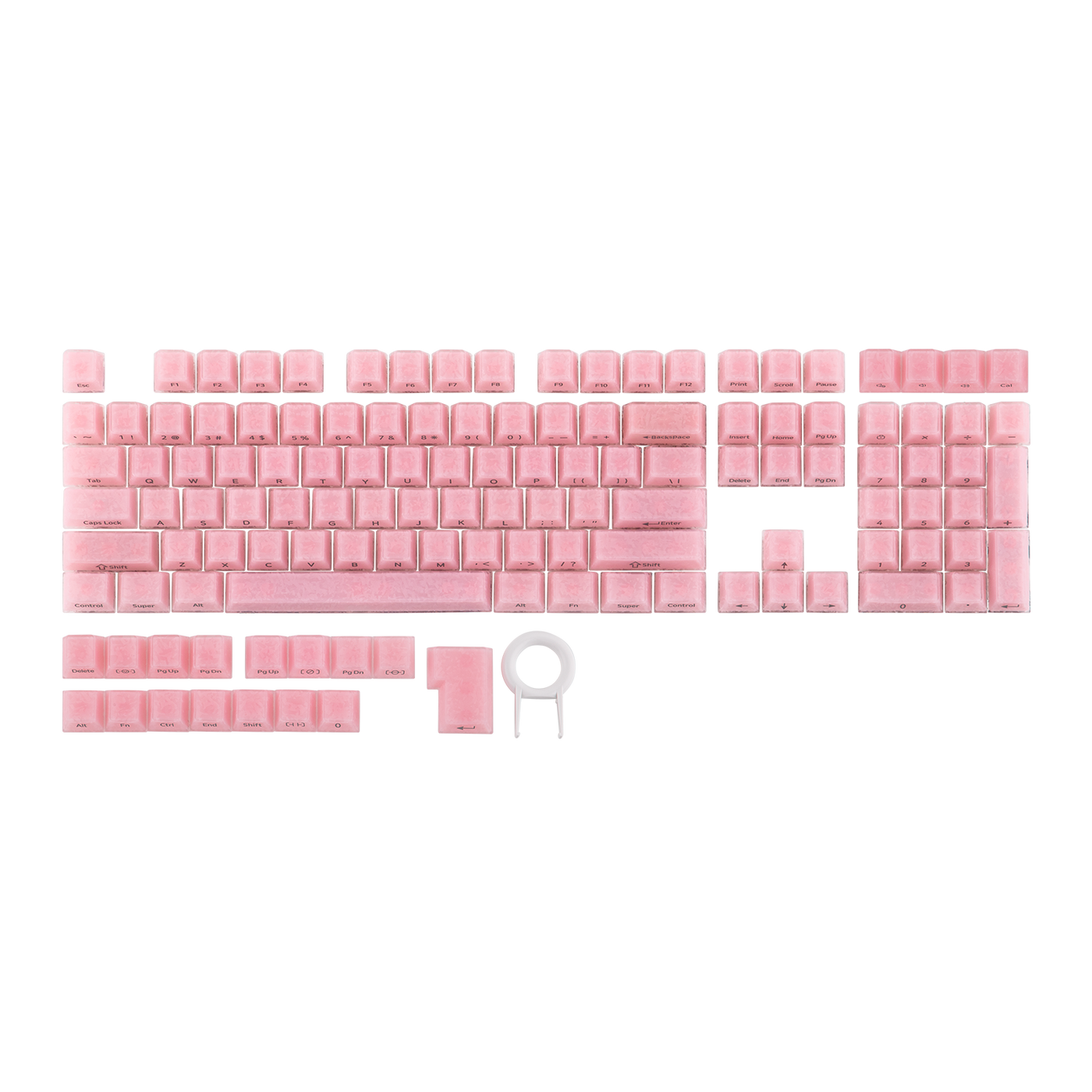 EPOMAKER Frost Jelly Keycap Set — side profile view