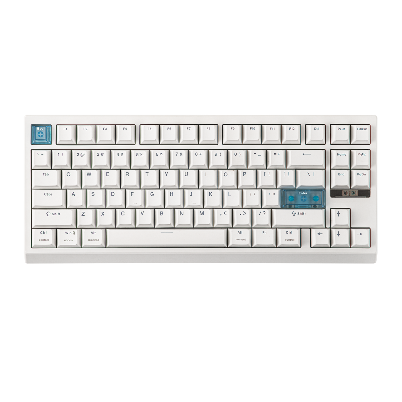 EPOMAKER G84 HE White 80% keyboard clean top-down product shot