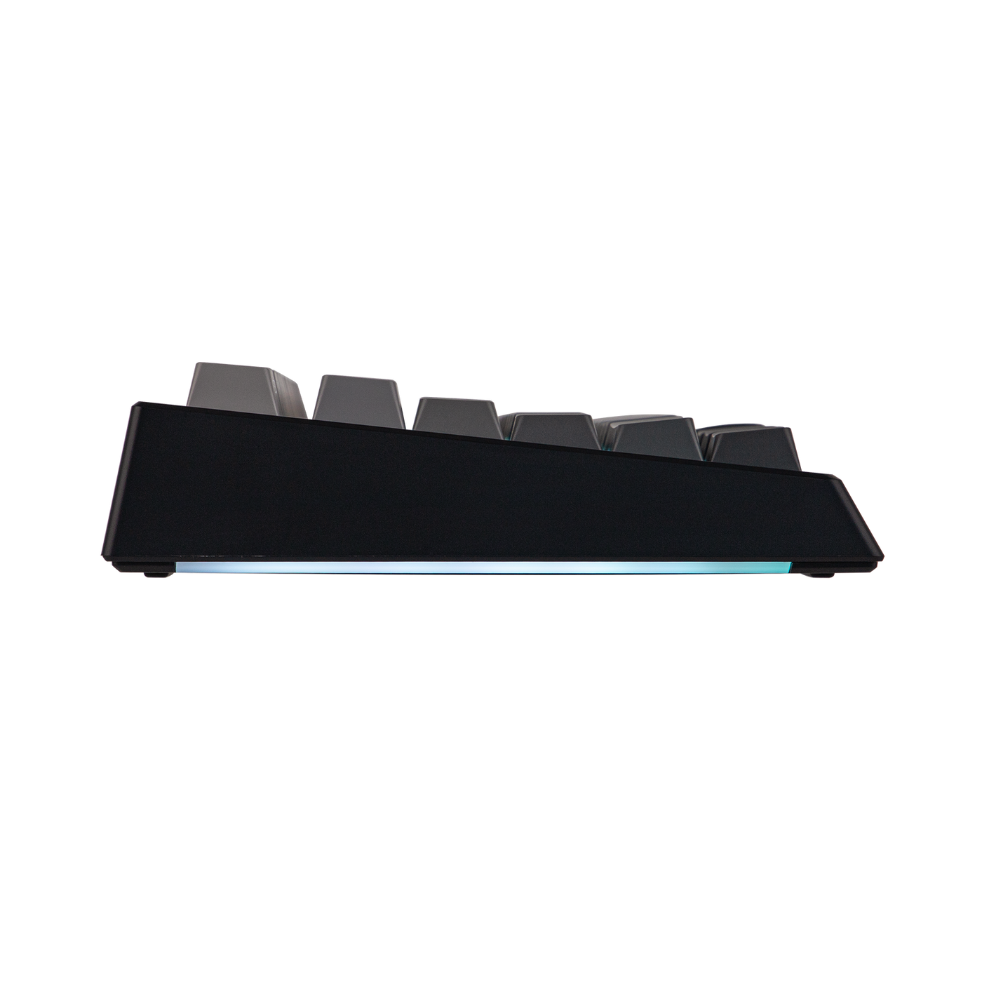EPOMAKER G84 PRO black side with RGB underglow strip glow