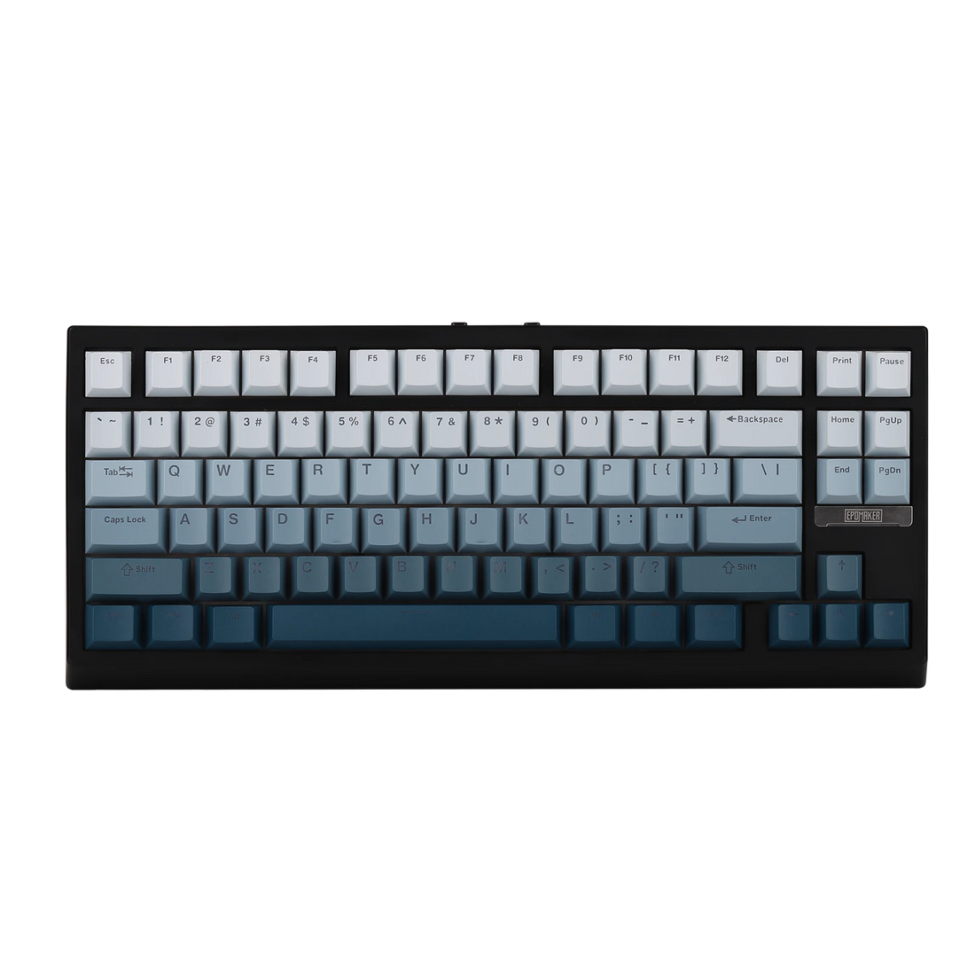 EPOMAKER G84 HE Black 80% Hall Effect keyboard with rainbow RGB lighting, top-down view