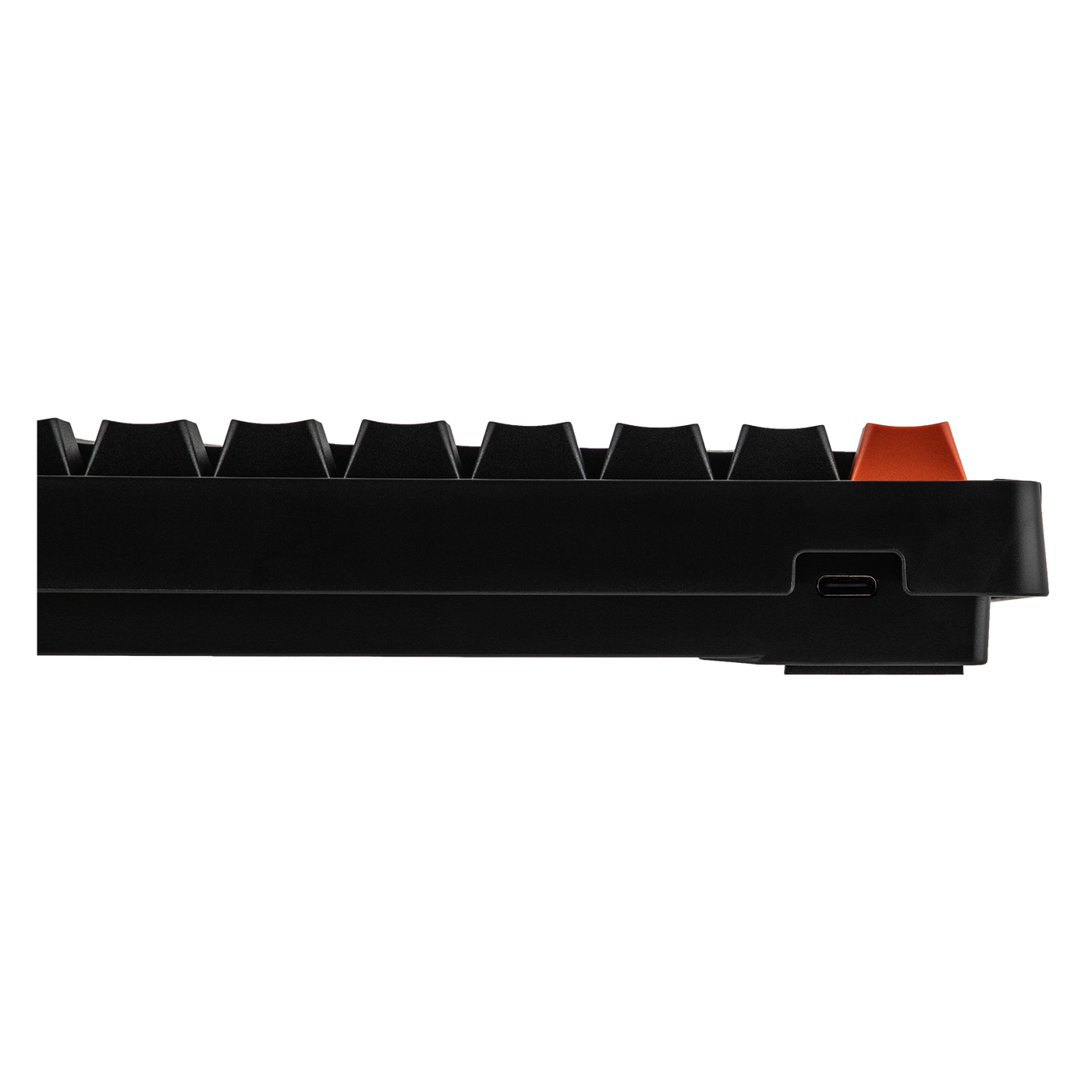 EPOMAKER HE68 Lite Black side view with USB-C port detail