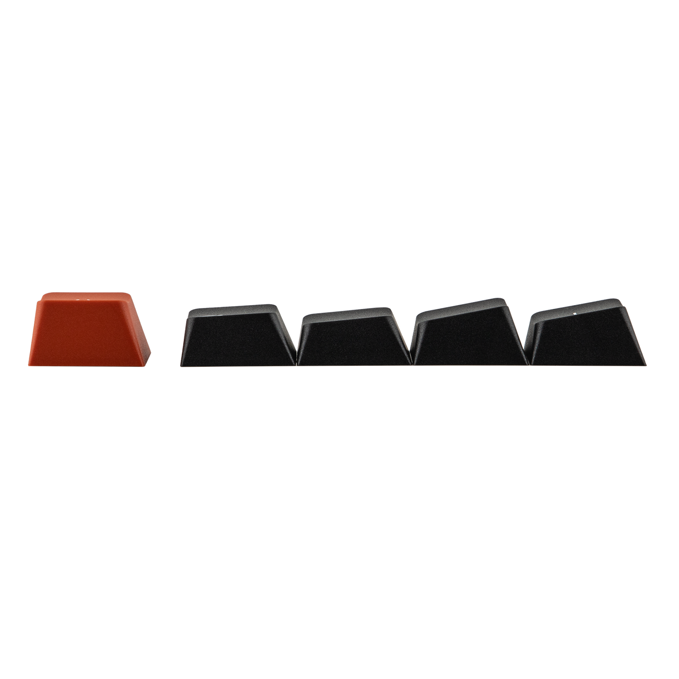 EPOMAKER HE68 Lite Black colorway PBT keycap samples with orange Esc accent