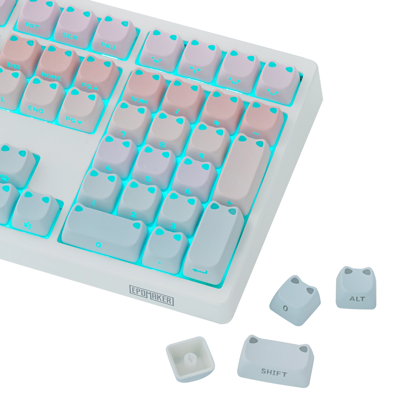 EPOMAKER Shimmeow Keycap Set — detail close-up
