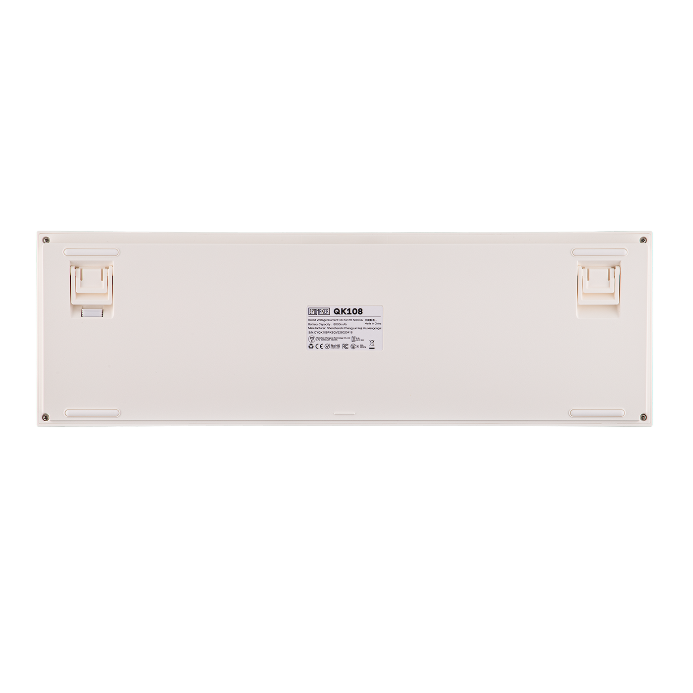 EPOMAKER QK108 Pink Sakura underside view with product label