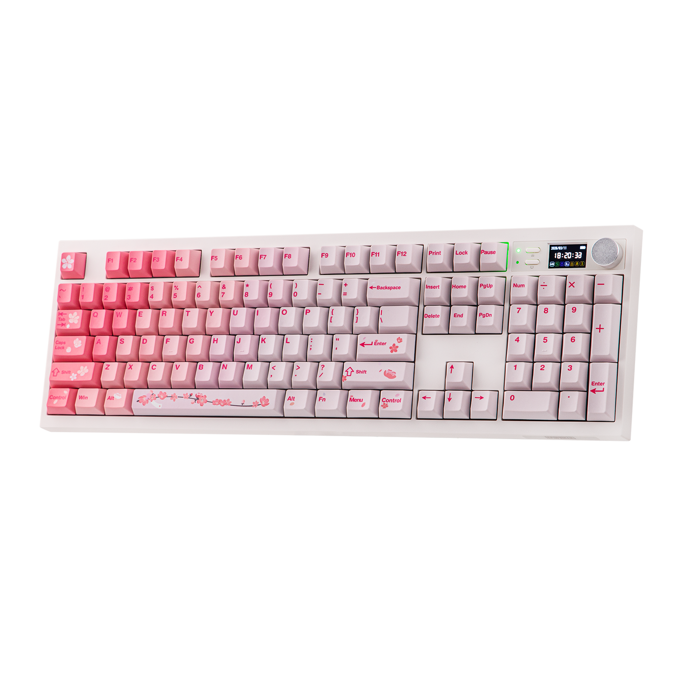 EPOMAKER QK108 Pink Sakura clean top-down product shot