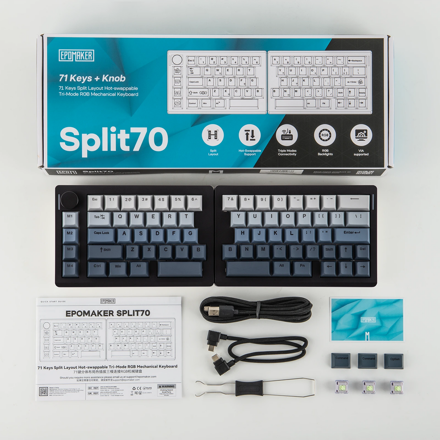 EPOMAKER Split70 — packaging and accessories