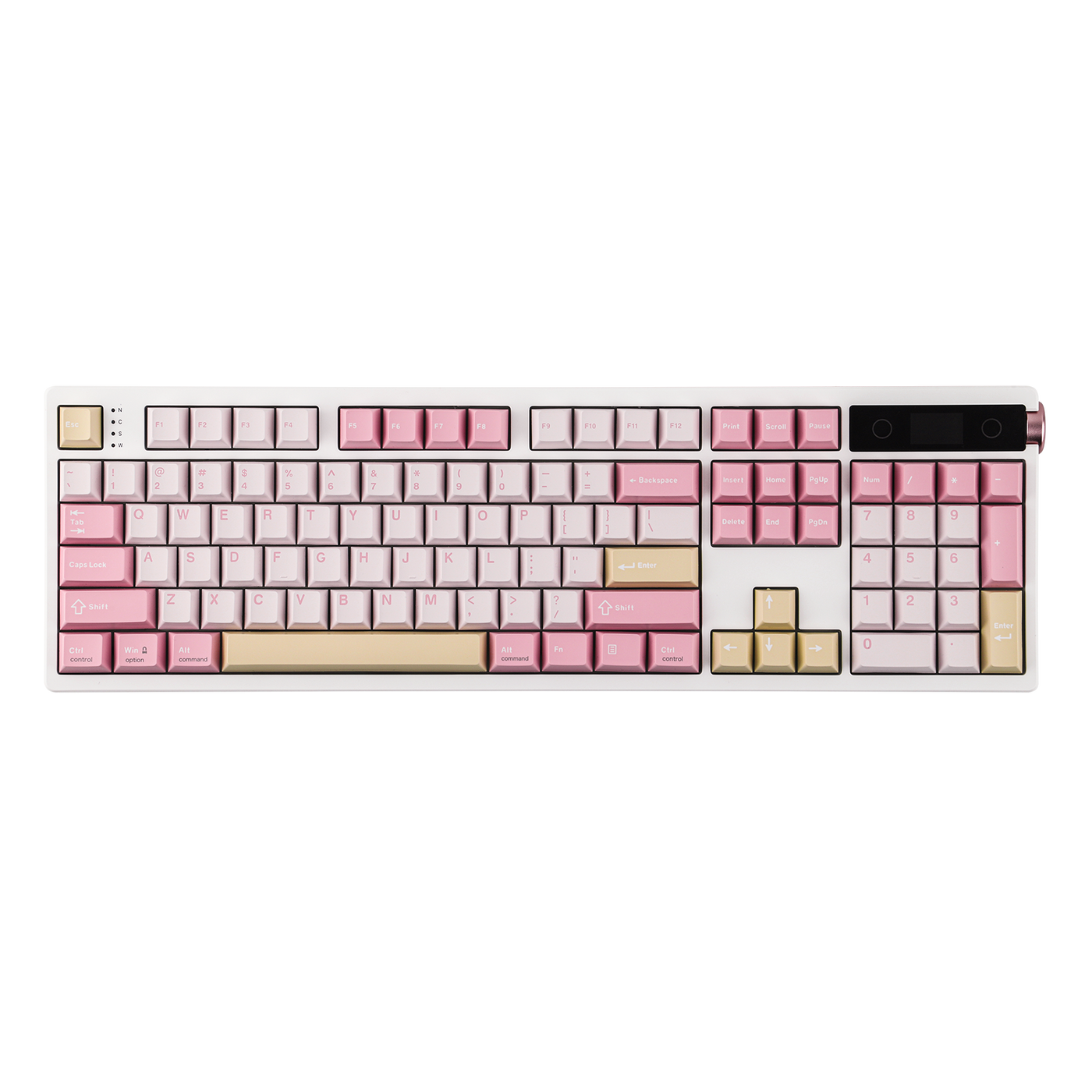 EPOMAKER TH108 PRO Pink clean top-down product shot, no lighting