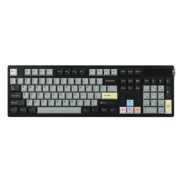 EPOMAKER TH108 PRO Black Grey clean top-down product shot, no lighting
