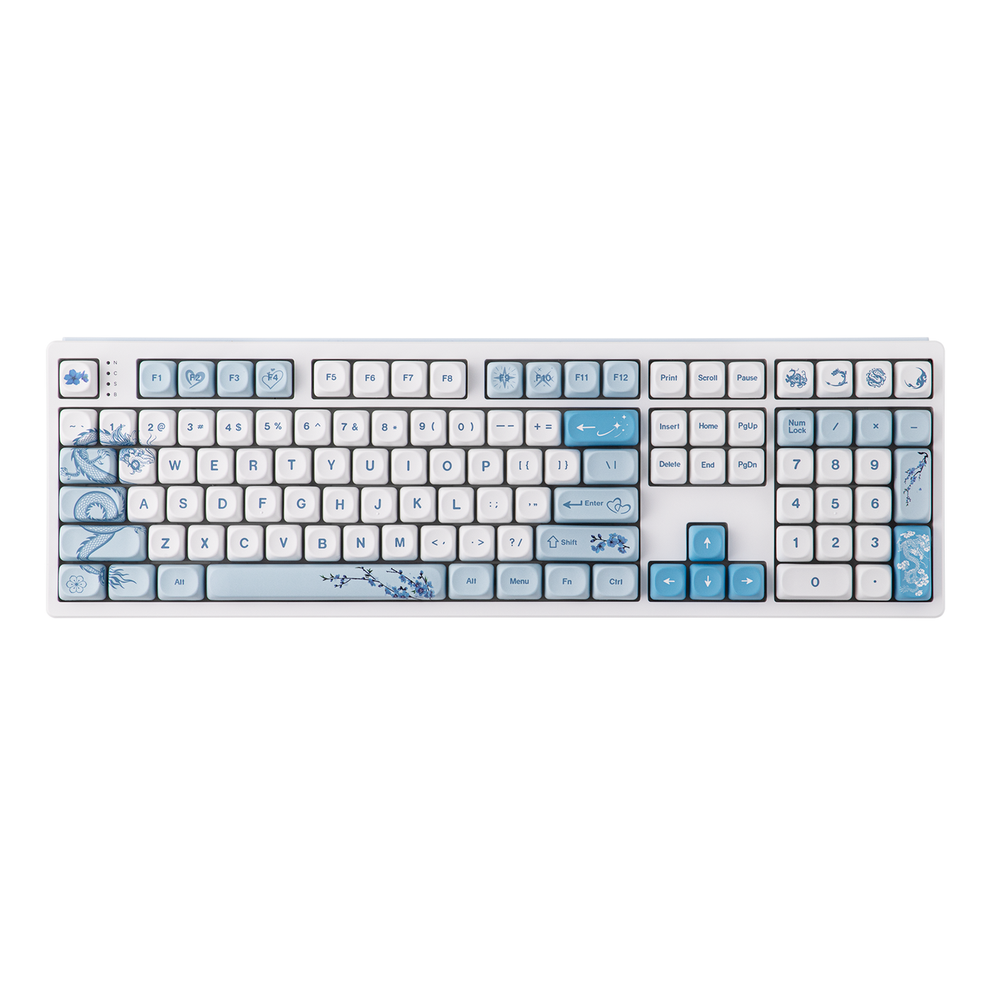 EPOMAKER x LINDSEYSZN Azure Dragon SZN Keycaps Set — top-down view