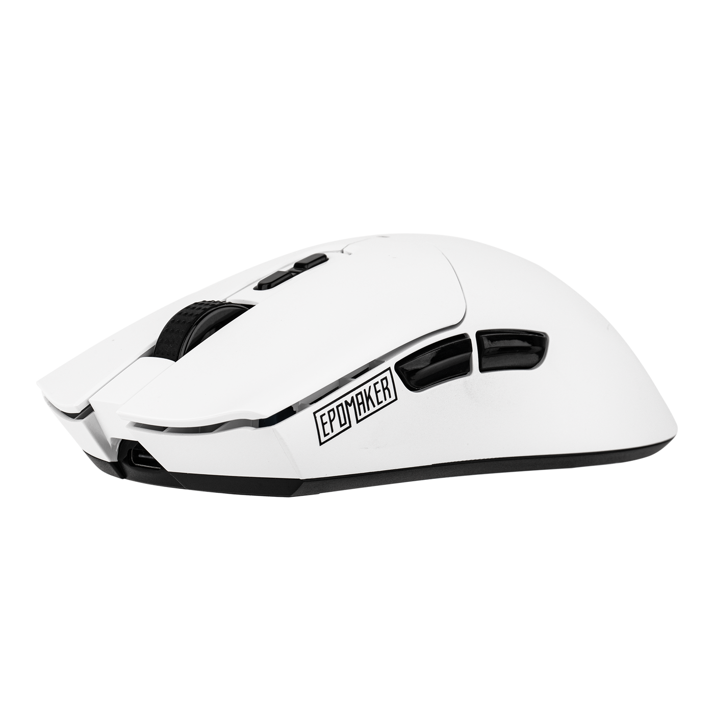 EPOMAKER Click Lite Mouse White front view with USB-C port