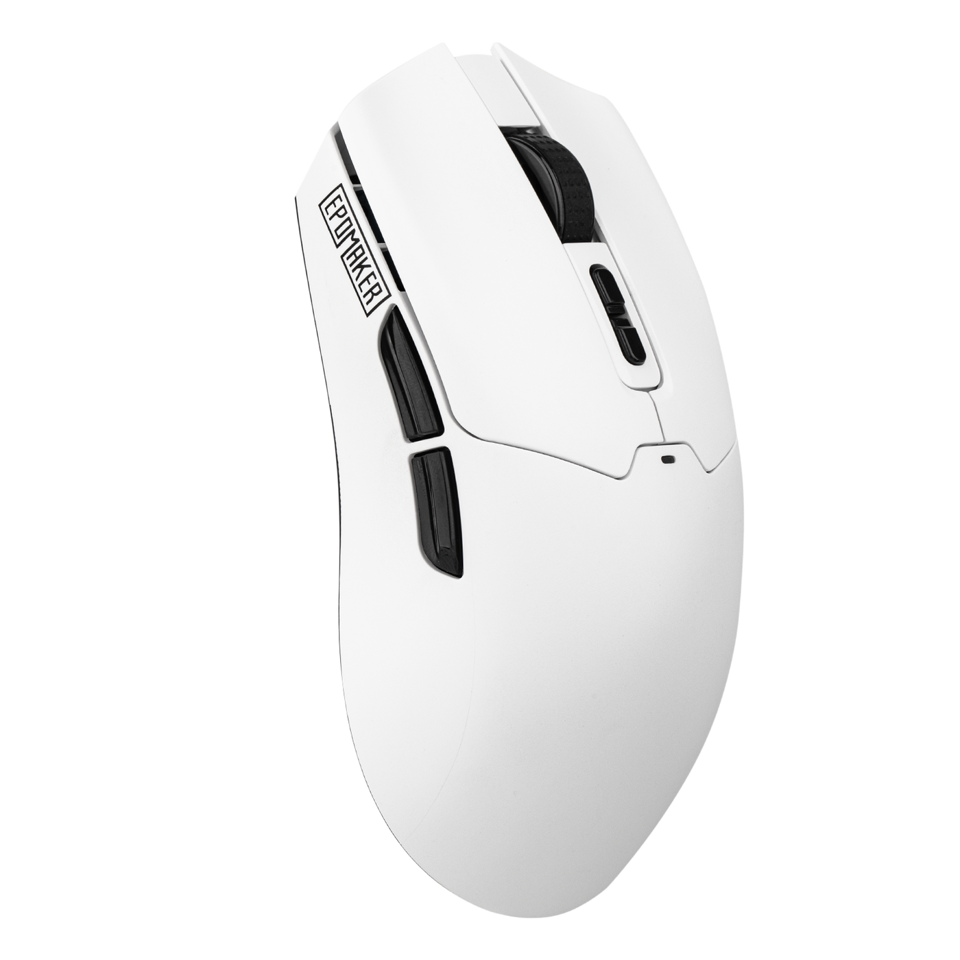 EPOMAKER Click Lite Mouse White angled view with side buttons and EPOMAKER logo
