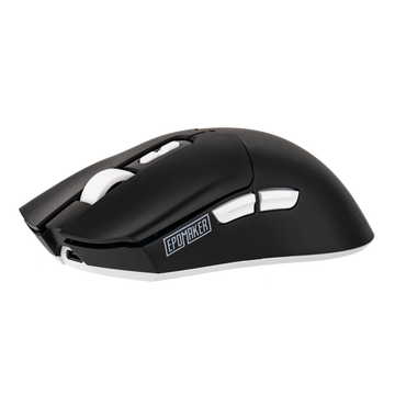 EPOMAKER Click Lite Mouse Black angled view with side button detail