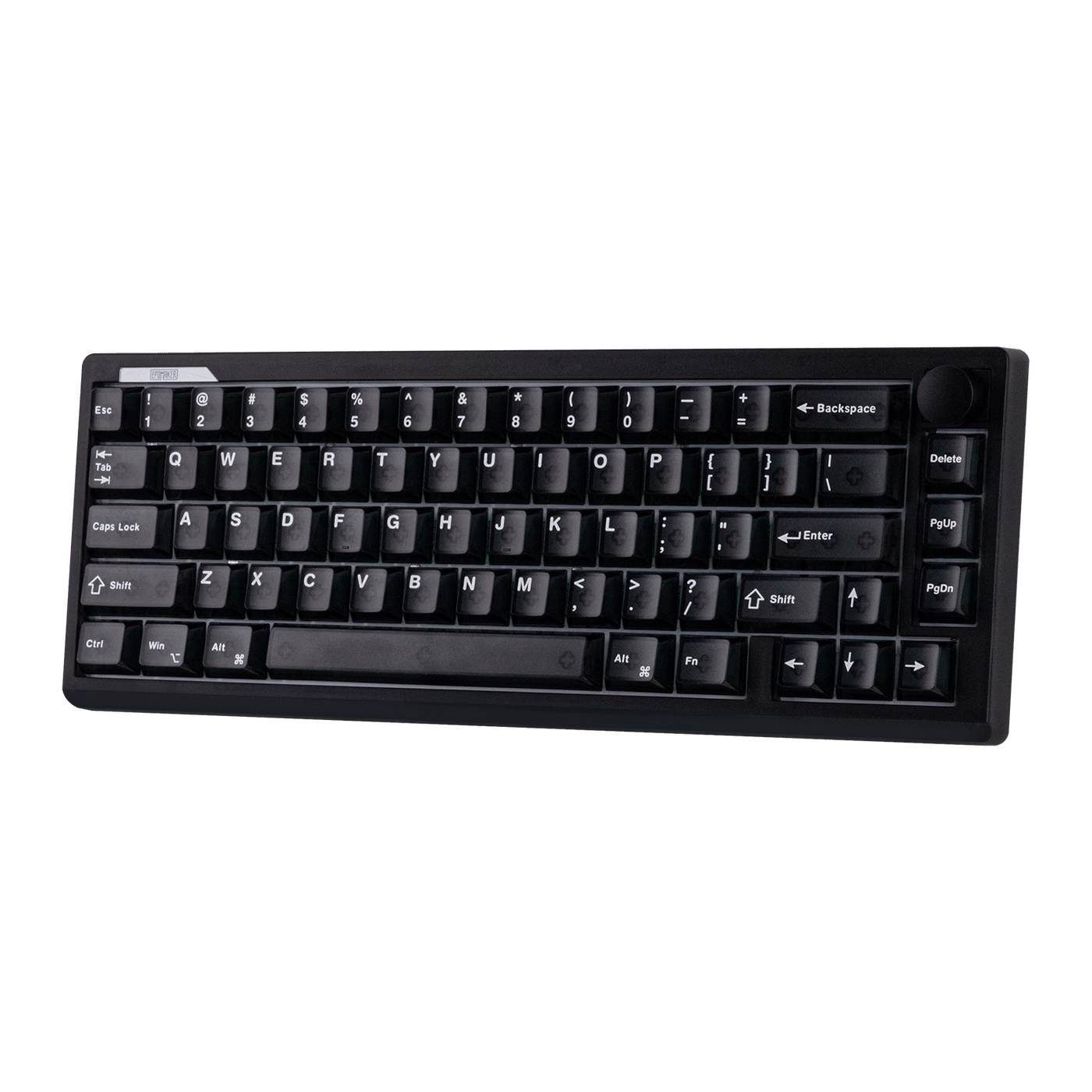 EPOMAKER HE65 V2 TMR black shell angled top-down clean view