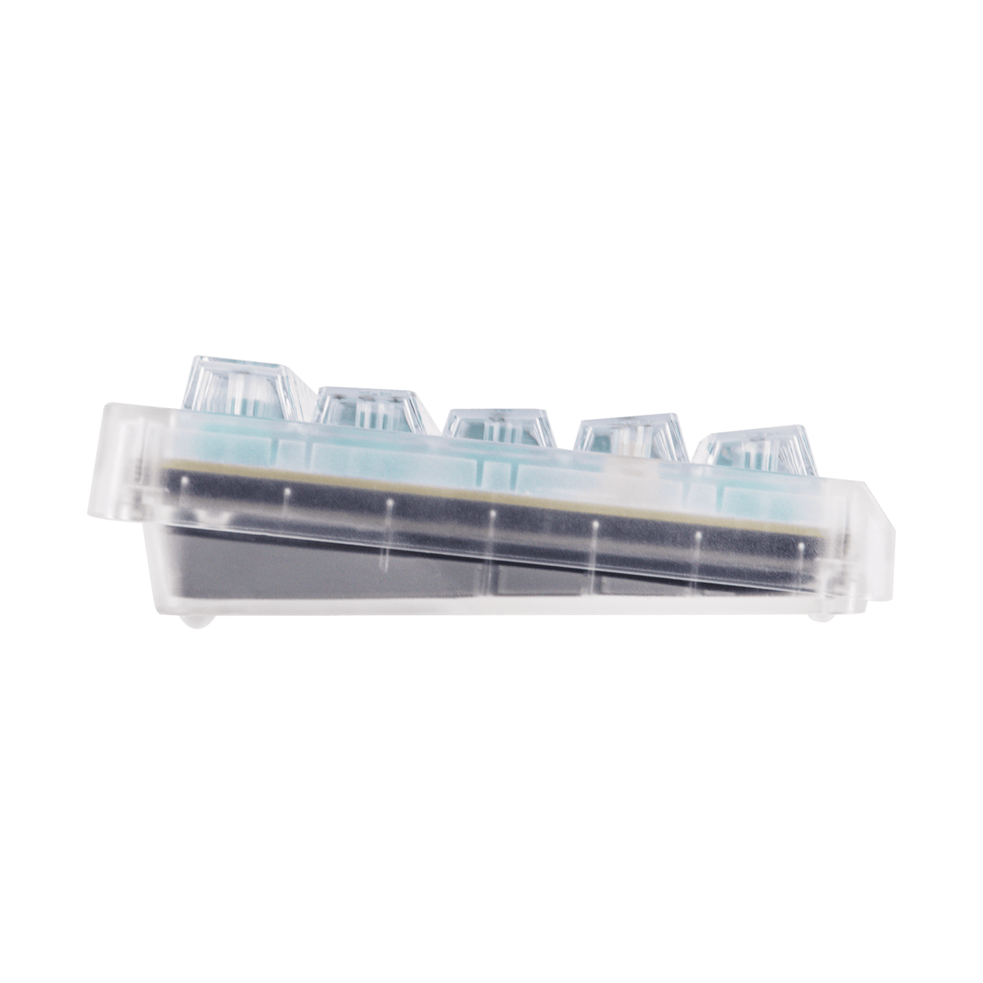 EPOMAKER HE65 V2 TMR clear shell cutaway side view of PCB and stems