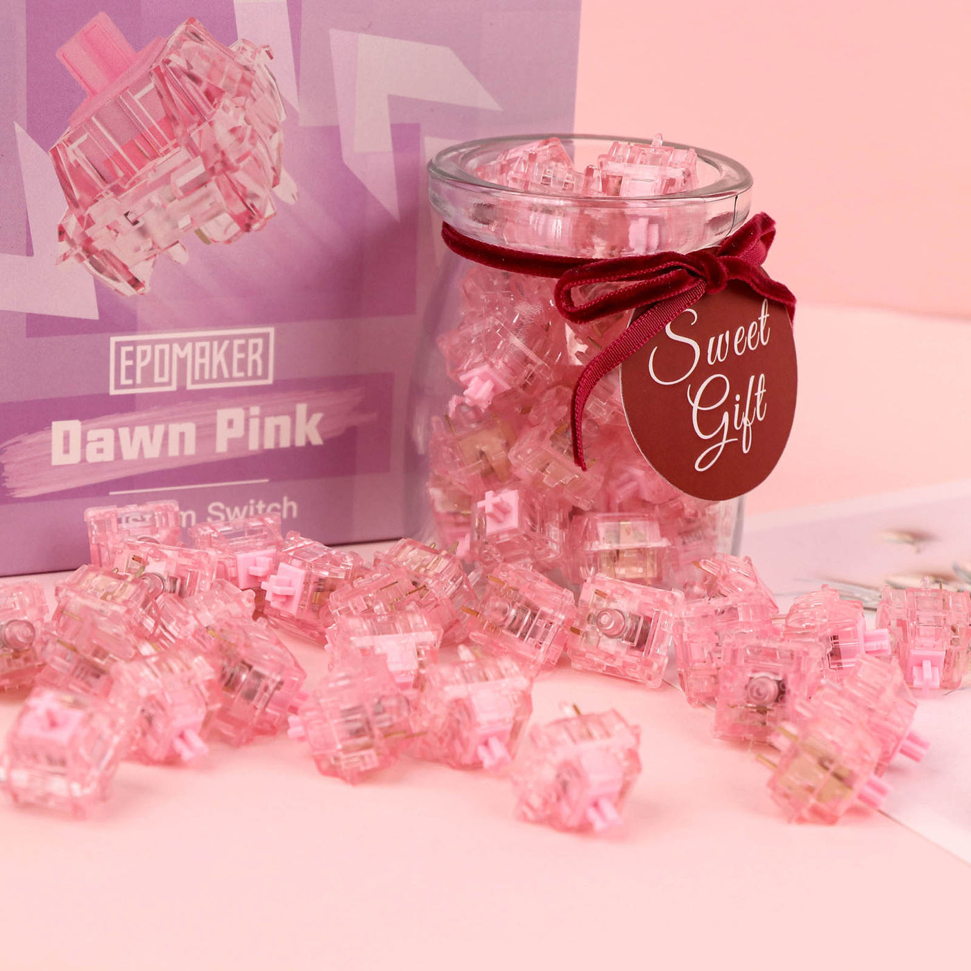 EPOMAKER Dawn Pink Switch Set — product view 14