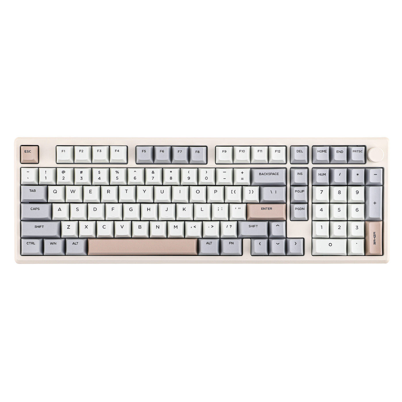 EPOMAKER Galaxy100 QMK/VIA Beige clean top-down product shot