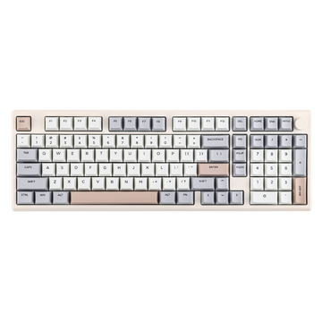 EPOMAKER Galaxy100 QMK/VIA Beige clean top-down product shot