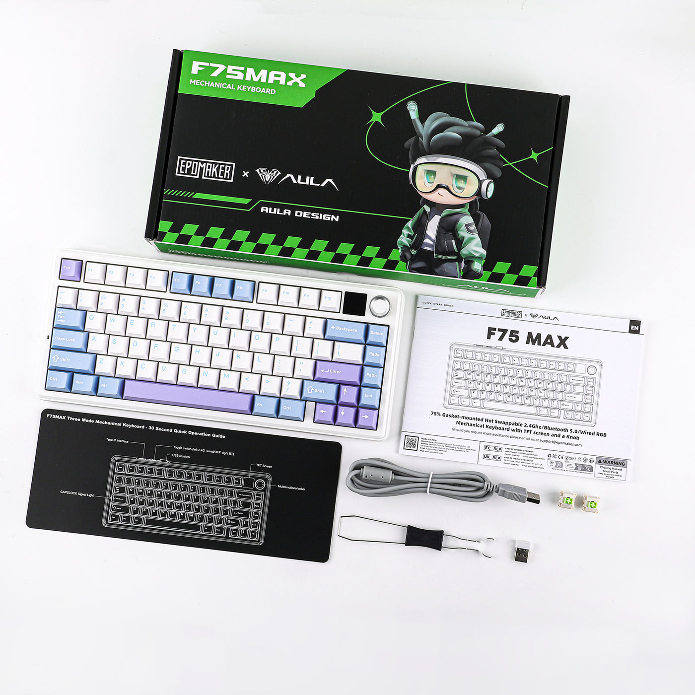 EPOMAKER X AULA F75 Max 75% Tri-Mode Mechanical Keyboard - view 17