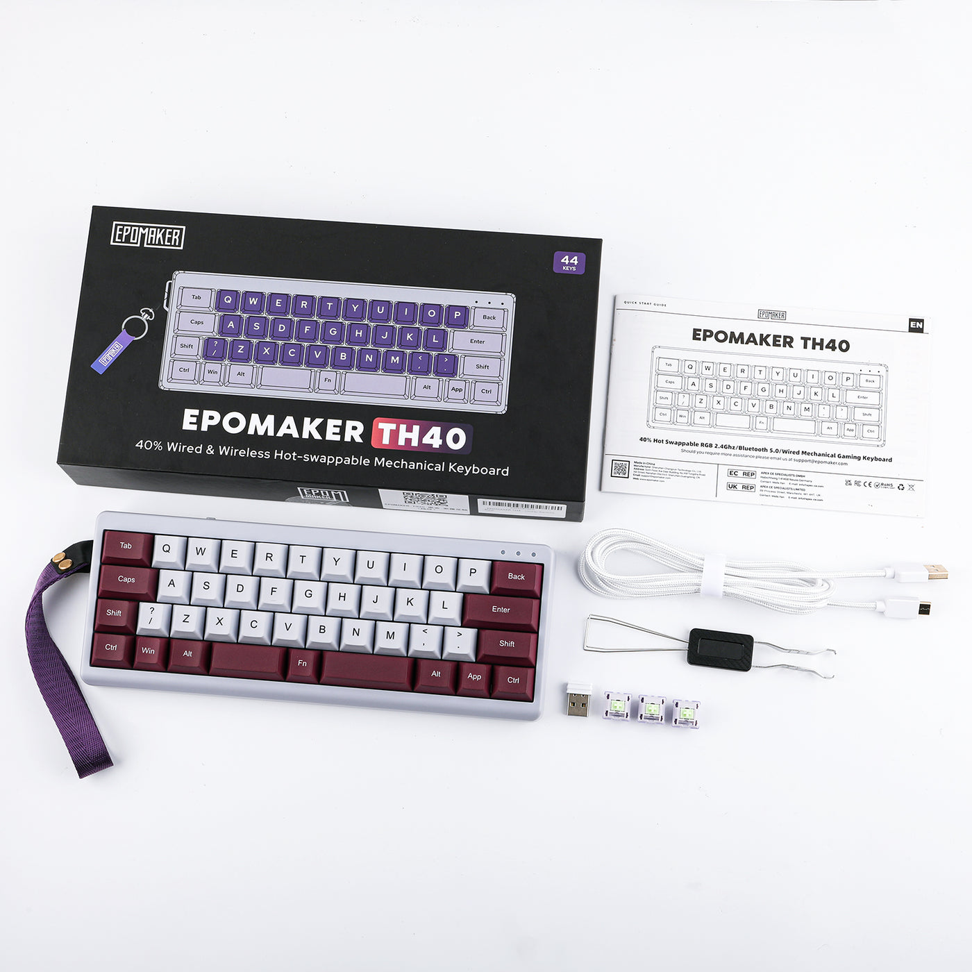 Epomaker TH40 — packaging and accessories