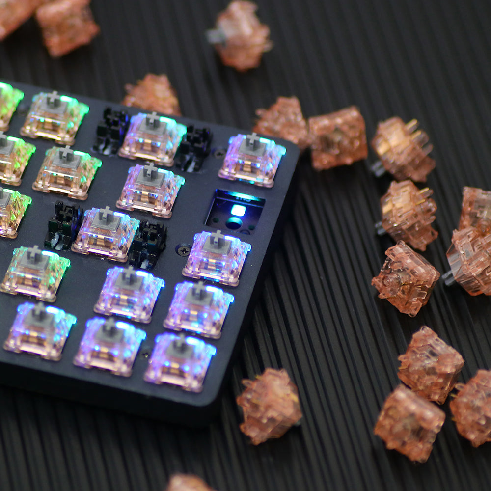Epomaker Chocolate Mechanical Switch Set — top-down view