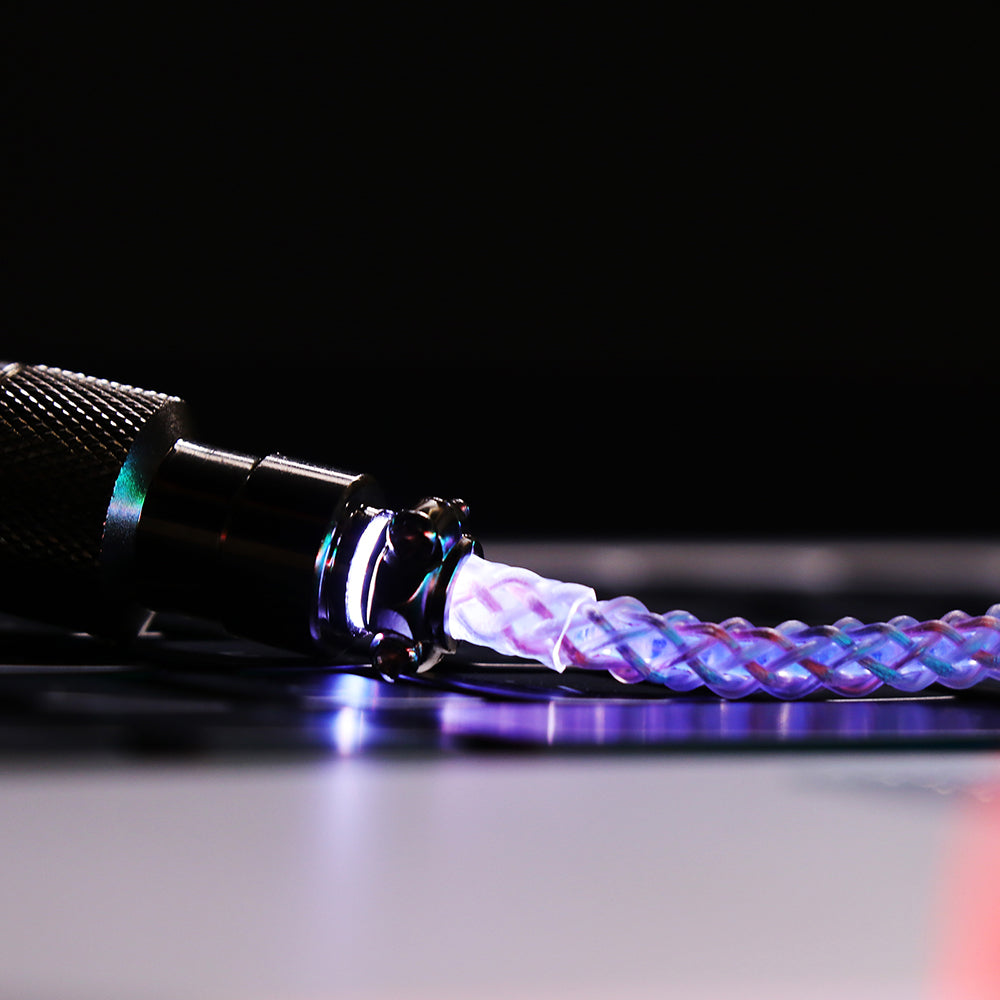 Epomaker Rainbow Glowing Cable — detail close-up