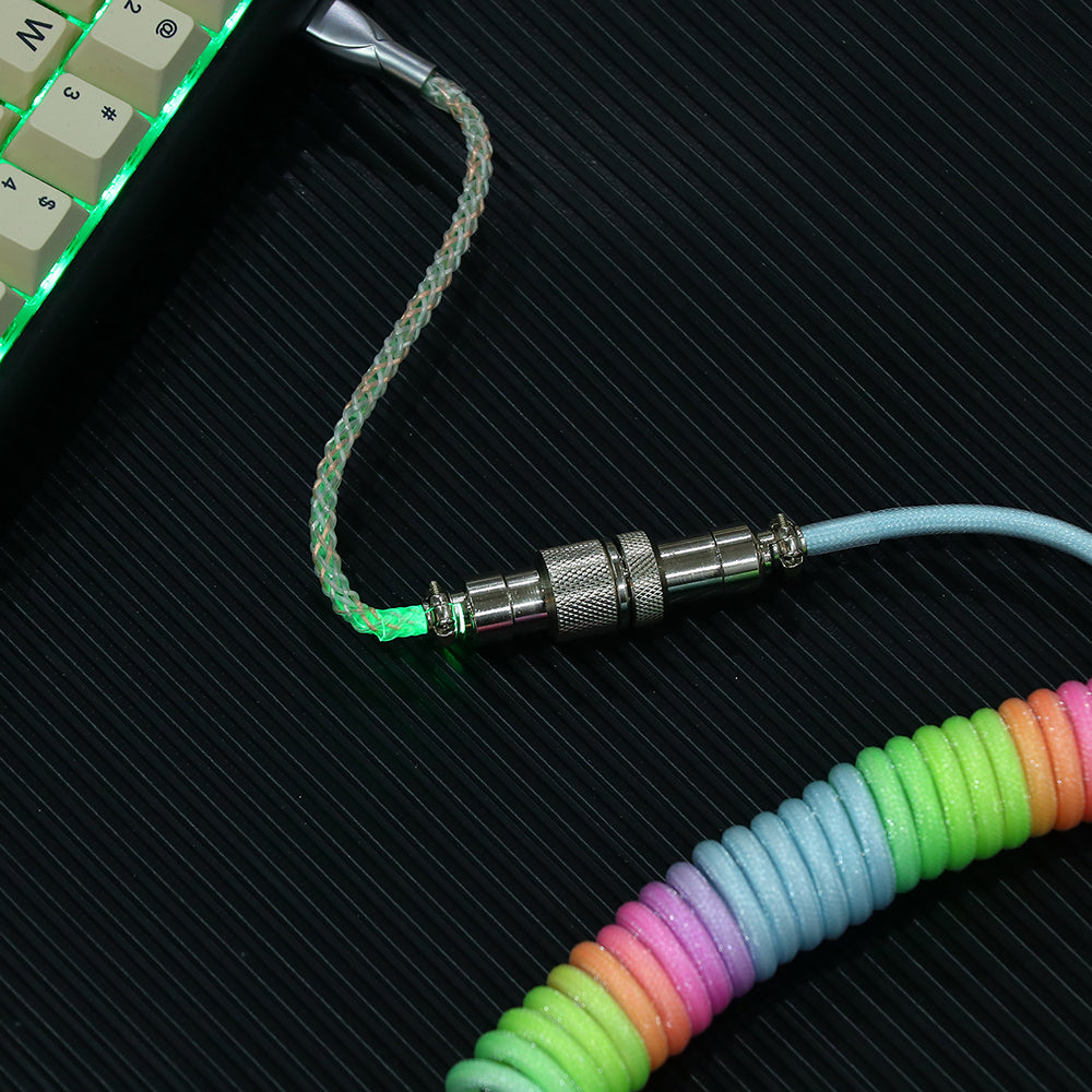 Epomaker Rainbow Glowing Cable — side profile view